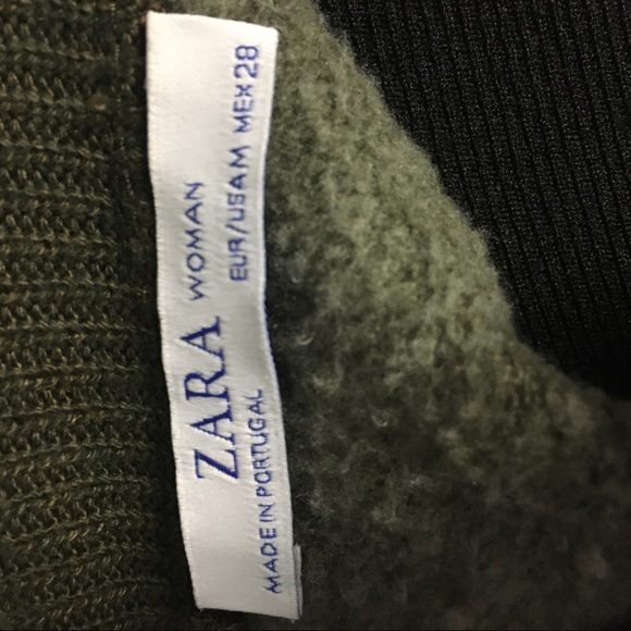 ZARA Ribbed Sweater Pullover in Olive Green - Picture 7 of 7